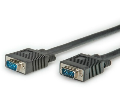 Kabel do monitora VGA HD15 M, czarny, 10m
