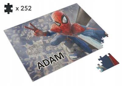 PUZZLE AVENGERS MARVEL SPIDERMAN +IMIĘ 252 EL.