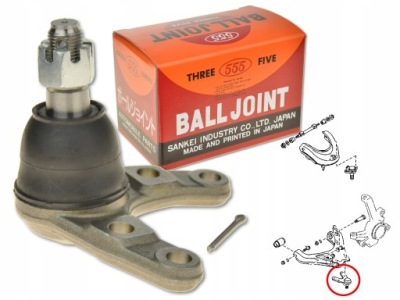 Шарова опора важеля перед передній нижній sb-1732 japan фото №1