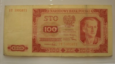 Banknot 100 złotych 1948 seria IT stan 4