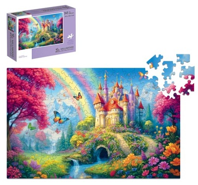 Drewniane Puzzle Milliwood Puzzle Drewniane 150 Elementów Magic Castle