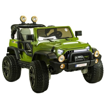 DUŻE Auto na Akumulator JEEP Buggy 4x4 Pilot LEDy