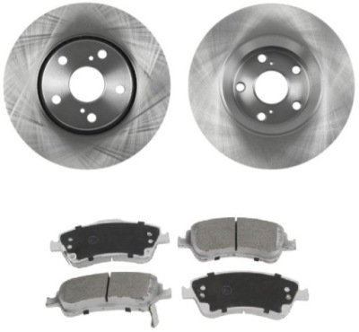Тормозные диски + тормозные колодки тормозные перед toyota auris avensis verso corolla 2006- фото №1