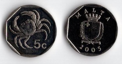 MALTA 2005 5 CENTS