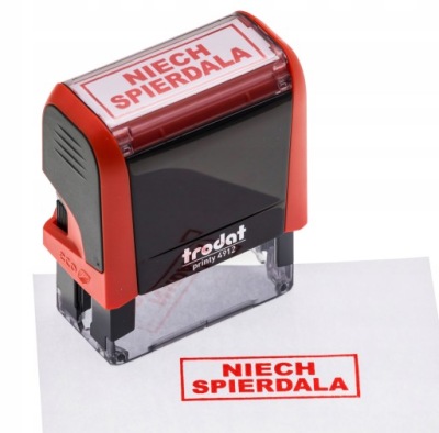 Pieczątka na prezent "NIECH SPIER##LA"