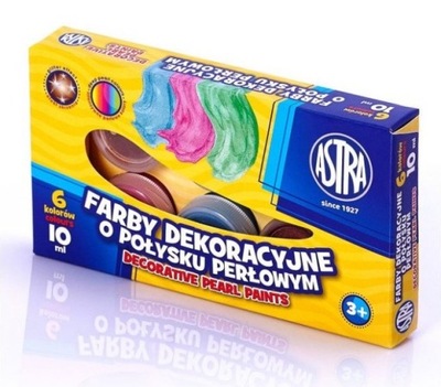 ASTRA FARBY PLAKATOWE PERŁOWE 6 kol 10ml