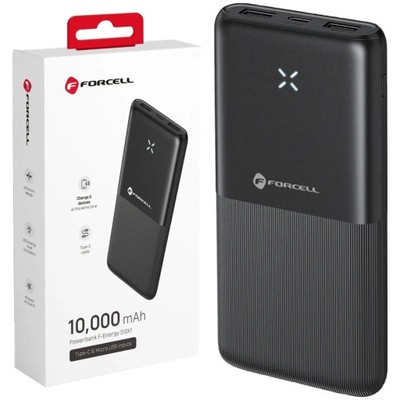 Powerbank Forcell F-Energy S10K1 10 000 mAh - Czarny