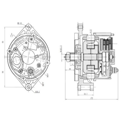 Hella генератор 14 v / 65 a фото №1