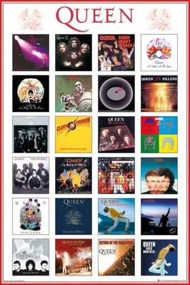 Queen Okładki Płyt Freddie Mercury plakat 61x91,5