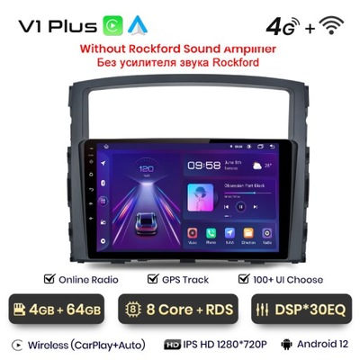 RADIO PARA PAJERO 4 V80 V90 2006-2014 4GB 64GB CARPLAY ANDROID 4G  