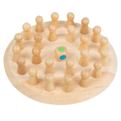 Drewniane kolorowe szachy ćwiczenia pamięci szachy puzzle gra