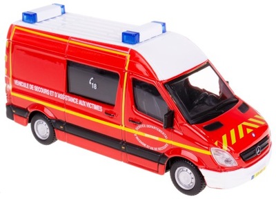 MERCEDES SPRINTER STRAŻ POŻARNA MODEL BBURAGO 1:50