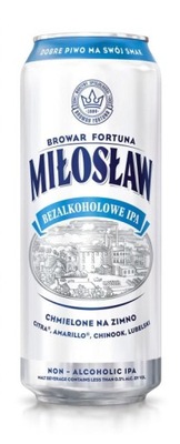 Piwo Miłosław IPA w puszce Piwo bezalkoholowe 500ml browar Fortuna