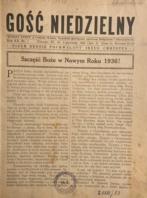 Gość niedzielny Nr 1 - 52 / 1936 Rok XX