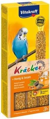Vitakraft Kracker kolby 3 sztuki miód/sezam małe papugi
