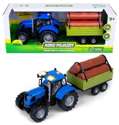 DUMEL agro TRAKTOR Z PRZYCZEPĄ ciągnik dźwięki 3+