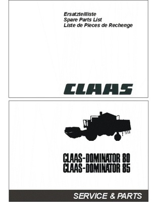 CLAAS DOMINATOR 85/80 - KATALOG PIEZAS DE REPUESTO  