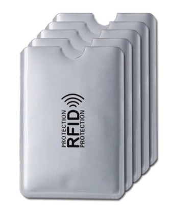 5 x Etui Antykradzieżowe RFID na Karty Zbiżeniowe