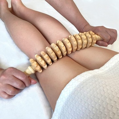 Drewniany masażer ręczny rolka do masażu, długie