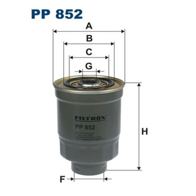 FILTRO COMBUSTIBLES FILTRON PP 852  