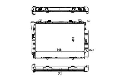 NRF РАДИАТОР ДВИГАТЕЛЯ ВОДЫ MERCEDES 124 W124 S W140 2.8 3.2
