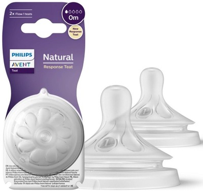 Avent natural smoczek do butelki RESPONSE 0m nr1