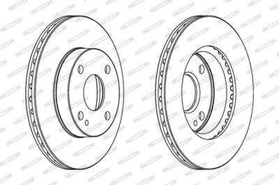 ДИСКИ ТОРМОЗНЫЕ ТОРМОЗНЫЕ ПЕРЕД FERODO DDF497