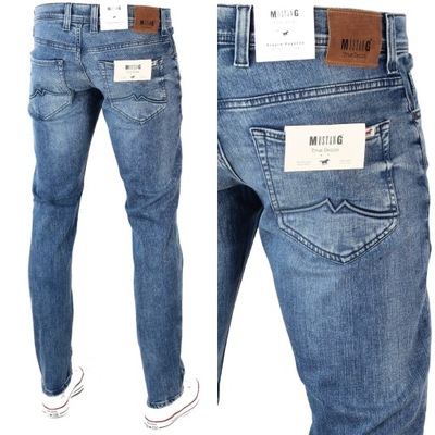 MUSTANG OREGON TAPERED SLIM SPODNIE JEANS _ W34 L36