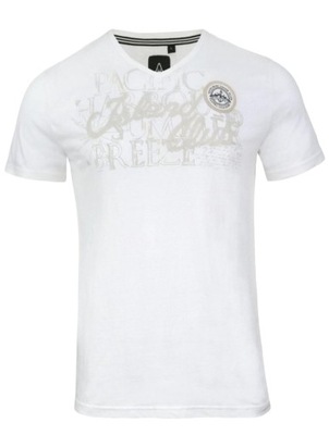Męski T-shirt Biały Nadruk GAASTRA -L