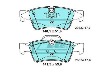 Ate гальмівні колодки гальмівні керамічні mercedes gl x164 фото №1