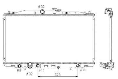 NRF РАДІАТОР ДВИГУНА ВОДИ HONDA ACCORD VII 2.0 02.03-05.08