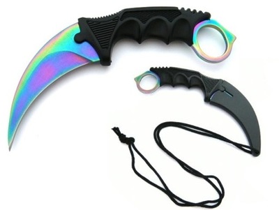 Nóż Karambit CS:GO N-062F Rainbow Fade Neck Stal
