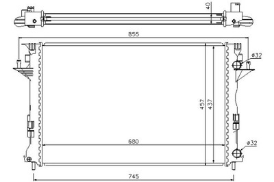 Nissens радіатор двигуна renault espace iv, vel s фото №1