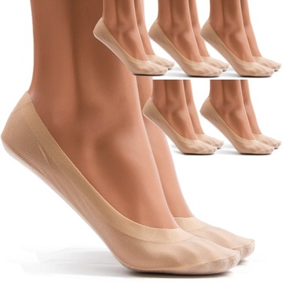 6x LASEROVÁ béžová ČLENKOVÉ PONOŽKY telové ponožky dámske BAVLNA