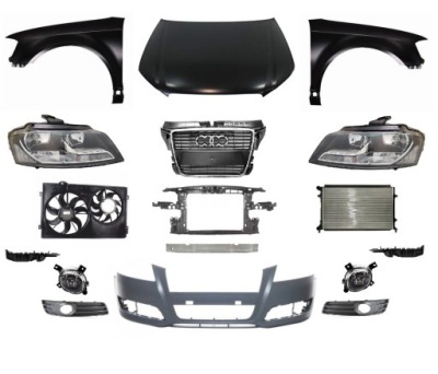 Audi a3 8p 08-12 перед фара капот крыло ремень фото №1