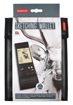 Zestaw do szkicowania - Derwent - Sketching Wallet, 17 szt.