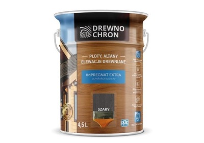 Impregnat do drewna Extra szary 4,5 L DREWNOCHRON