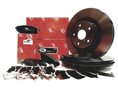 Trw тормозные диски + тормозные колодки перед subaru tribeca фото №1