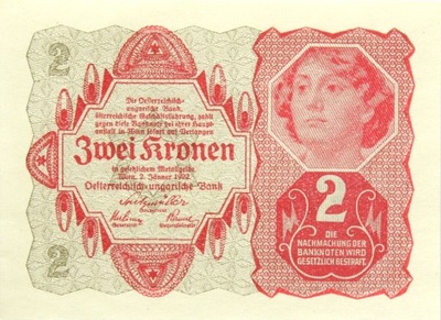 Austria - I Republika - BANKNOT - 2 Korony 1922