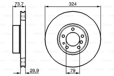 ДИСКИ ТОРМОЗНЫЕ ТОРМОЗНЫЕ ПЕРЕД BOSCH 0 986 478 024