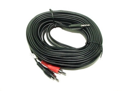 KABEL WTYK JACK 3,5MM-2XRCA HQ VITALCO 15M