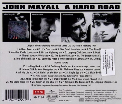 A Hard Road, CD John Mayall & The Bluesbreakers