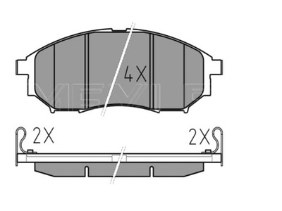 ZAPATAS DE FRENADO MEYLE PARTE DELANTERA NAVARA PATHFINDER 05-  