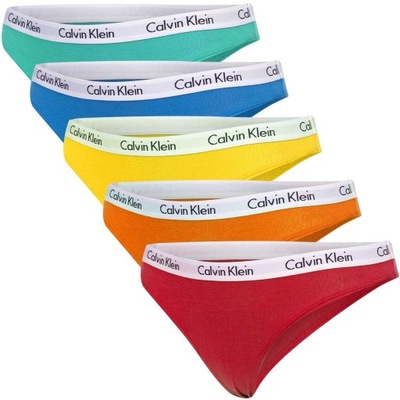 CALVIN KLEIN BIKINI DAMSKIE MAJTKI 5 PAR r.S