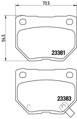 КОЛОДКИ HAM. ЗАДНЕЕ SUBARU IMPREZA 02- ЗАД