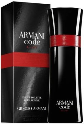 Giorgio Armani Code A-List 75ml EDT UNIKAT 75 ml