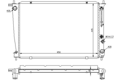 Nissens радиатор воды hyundai h 200 2.5 td фото №1