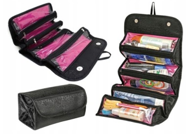 ORGANIZER ROLL N GO KOSMETYCZKA ROLOWANA ZWIJANA PODRÓŻNA 4 KIESZENIE