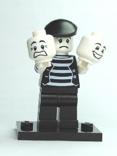 Lego Minifigures col02-9 Mime FIGURKA=*U