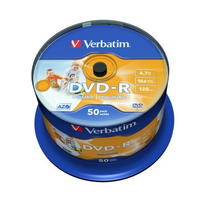 DVD-R VERBATIM [50] CAKE PRINTABLE (do druku)